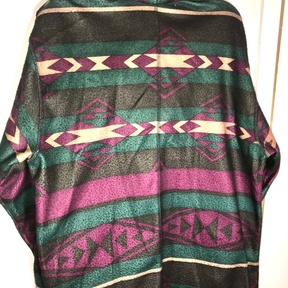 Cabin Creek fleece Aztec jacket size M Preowned - Picture 3 of 6